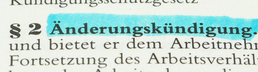 Änderungskündigung