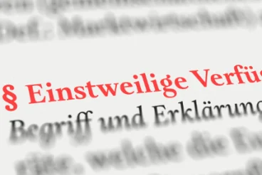 einstweilige Verfügung