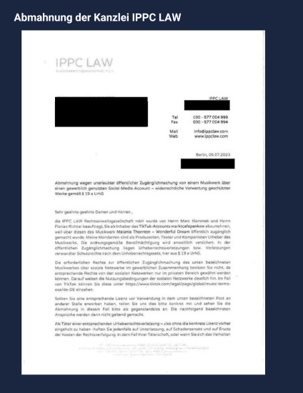Abmahnung IPPC LAW