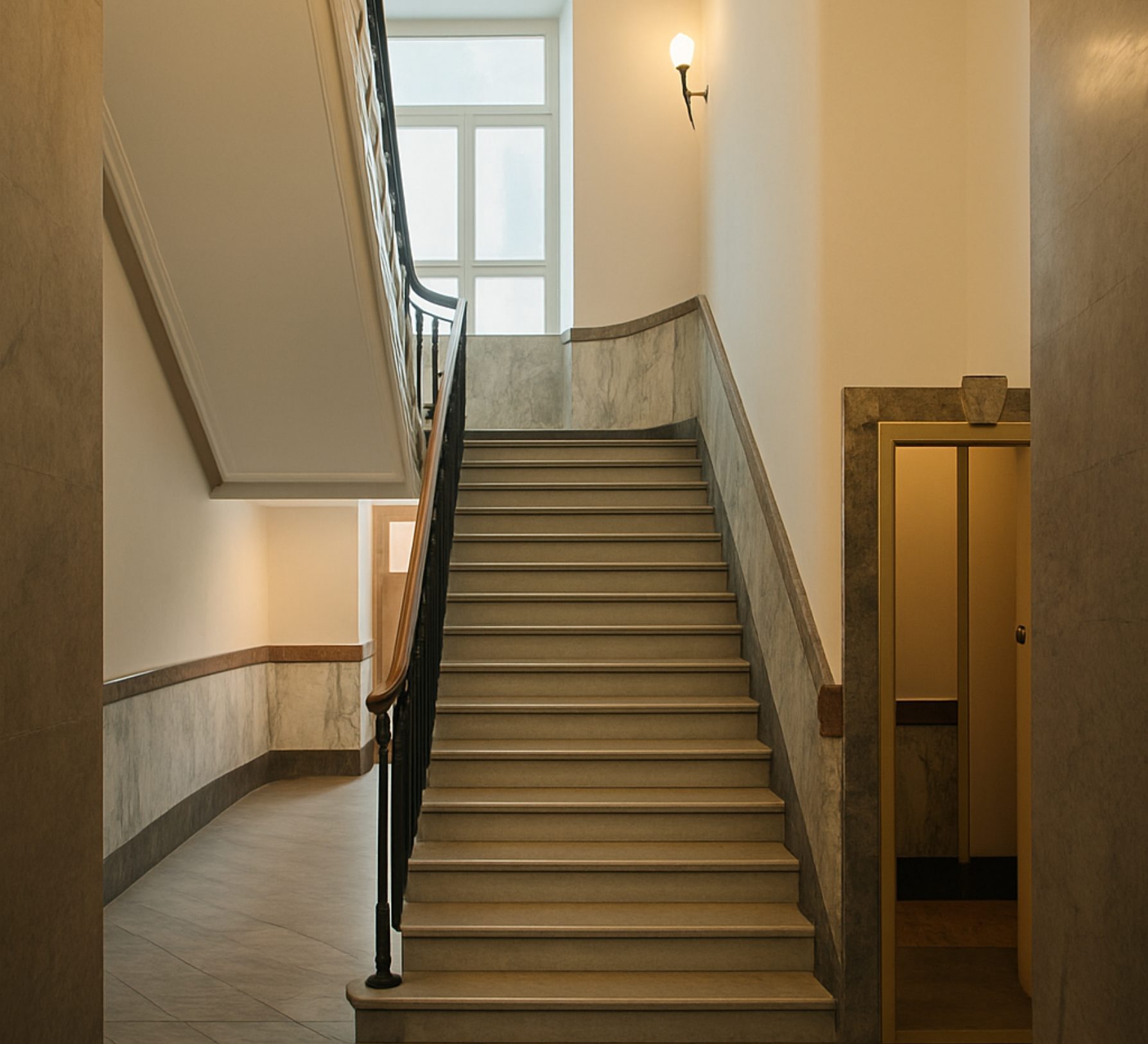 Eingang von innen im Gebäude