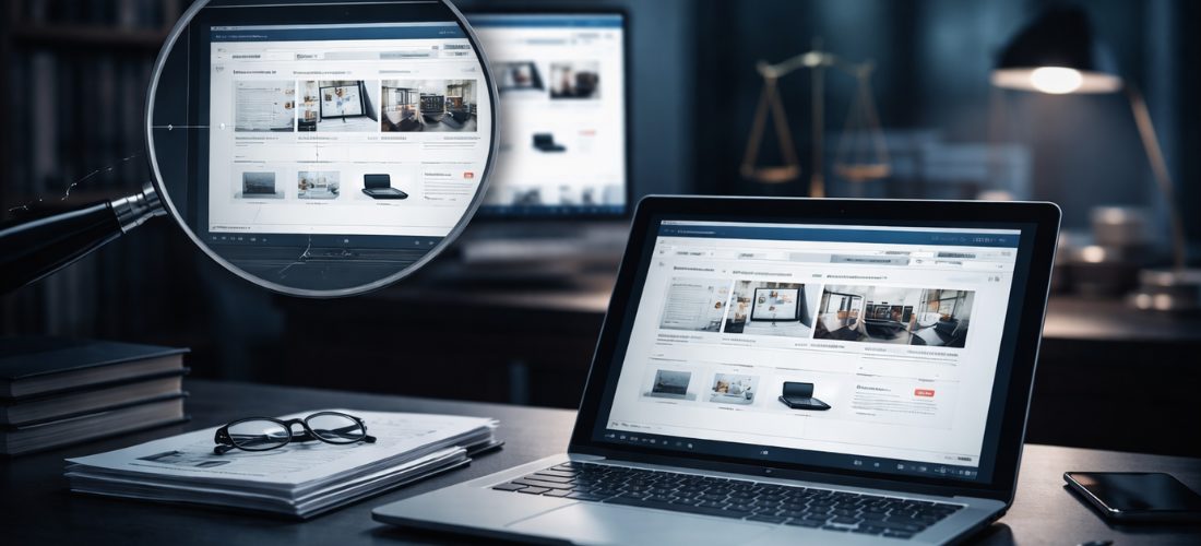 Symbolbild: Abschaltung einer betrügerischen Fake-Domain nach Identitätsdiebstahl